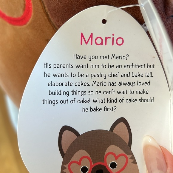 NWT 16 inch Mario the German Shepherd Valentine’s Day 2021 Edition Squishmallow - Picture 4 of 4